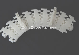 Flexible conveyor chains LF83 flat top chains with cleats materials acetal acetal white
