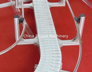 Acetal flat top chains XL185 ALUMINIUM MODULAR CONVEYOR SYSTEMS TOBACO CHAINS white color