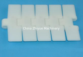 white color Plastic table top chains 440tab-k472 flexible top chains pitch 19.05mm slat top conveyor chain