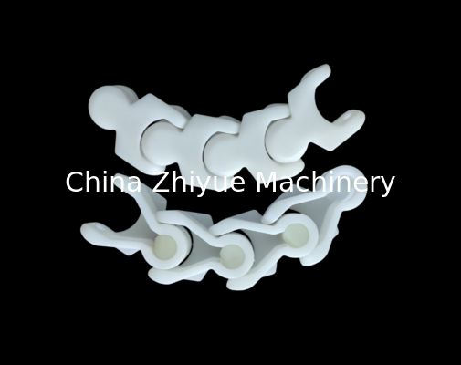 Crate conveyor chains 1700 TAB with straight sides and hold down tabs engineered for in curves and serpentine conveyor applications